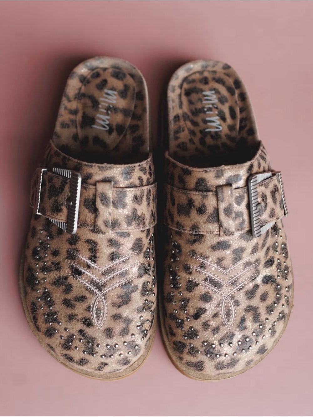 Three Bird Nest Josephine Leopard Mules
